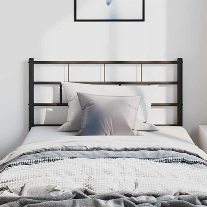 Elegant Black Metal Headboard, 100 cm - Stylish Bedroom Upgrade