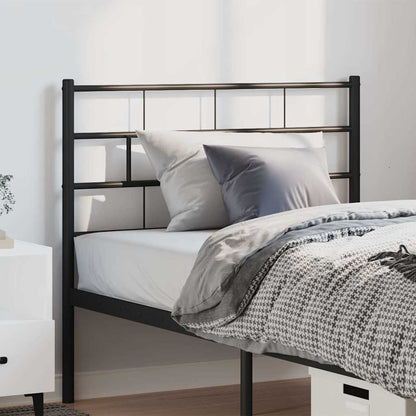 Elegant Black Metal Headboard, 100 cm - Stylish Bedroom Upgrade