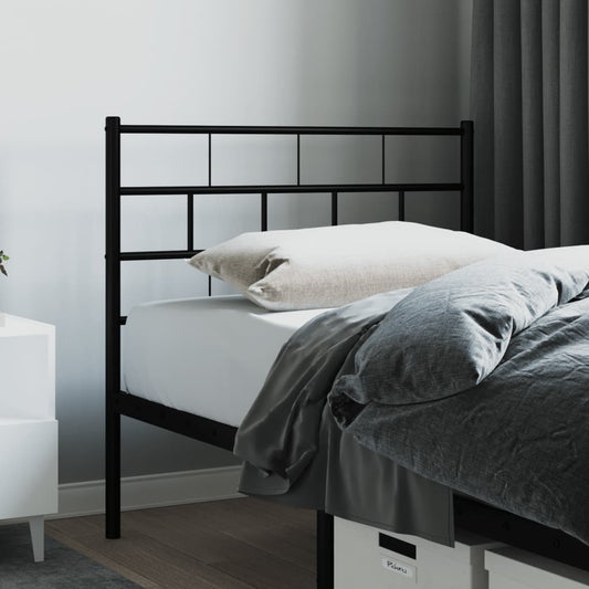 Elegant Black Metal Headboard - 107 cm for Chic Bedroom Decor
