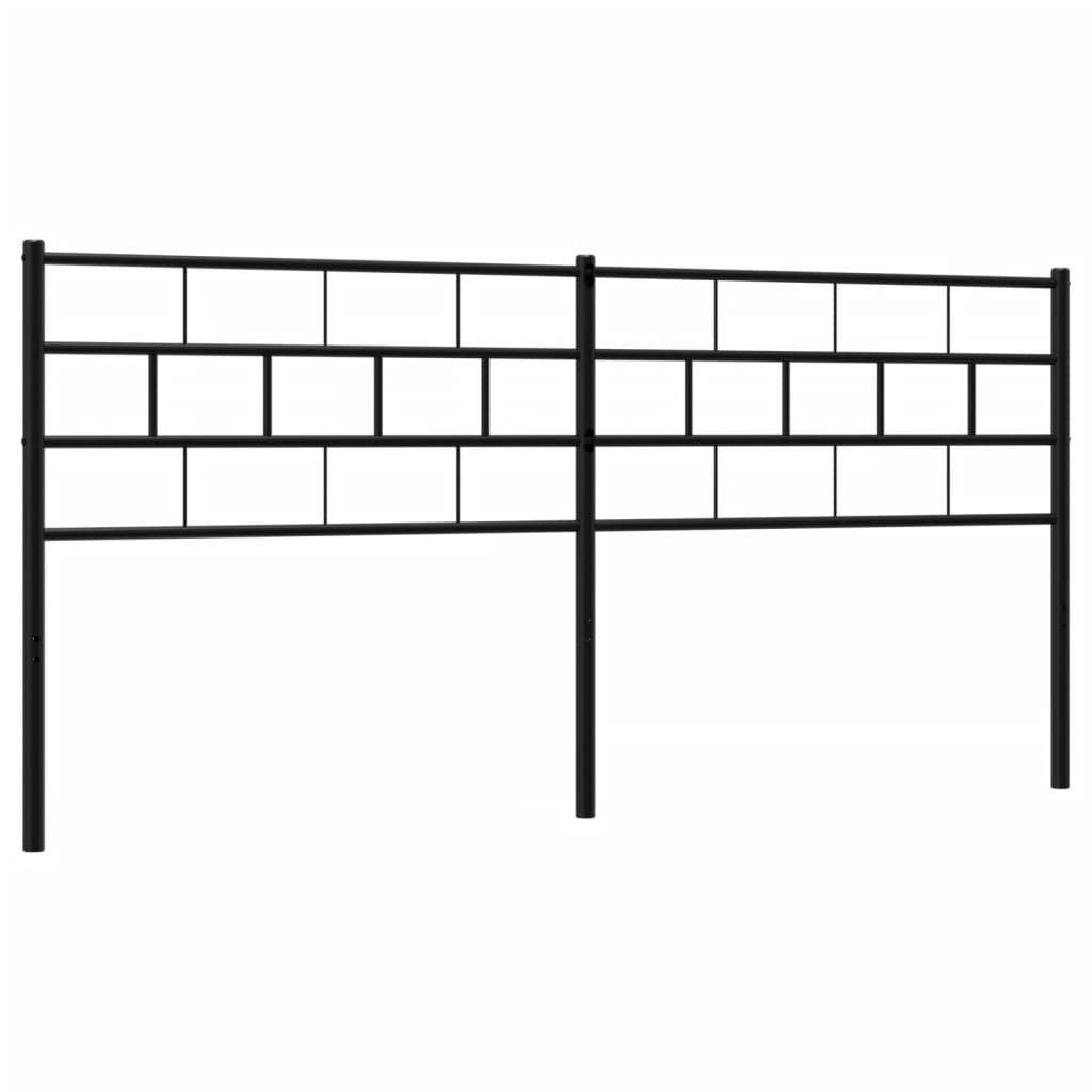 Elegant Black Metal Headboard 160cm - Stylish Bedroom Upgrade