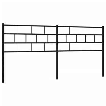 Elegant Black Metal Headboard 160cm - Stylish Bedroom Upgrade