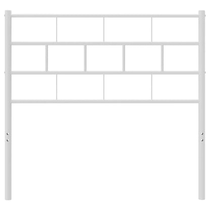 White Metal Headboard - Elegant Design, 80 cm Width
