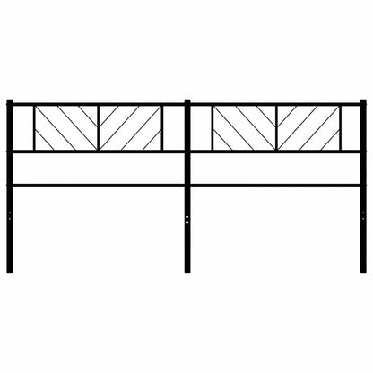 Elegant Black Metal Headboard - 193 cm Classic Design