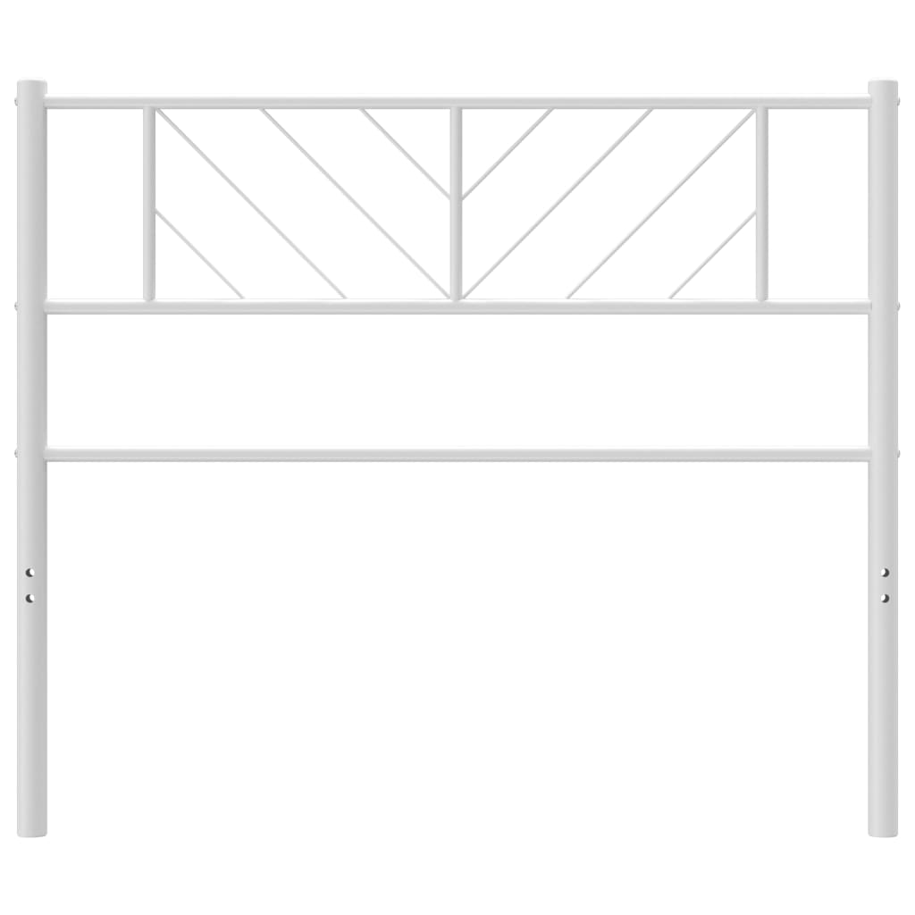 White Metal Headboard - Sturdy & Stylish 75 cm Design