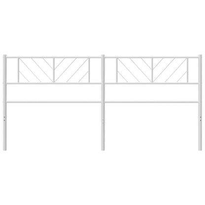Metal Headboard White 200 cm