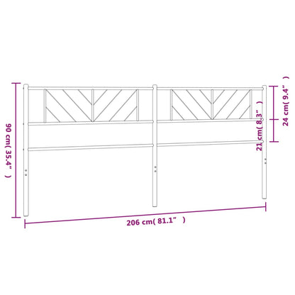 Metal Headboard White 200 cm