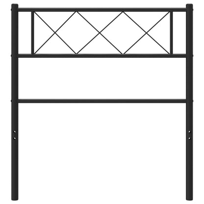 Sleek Black Metal Headboard - 75 cm: Modern & Stylish Design