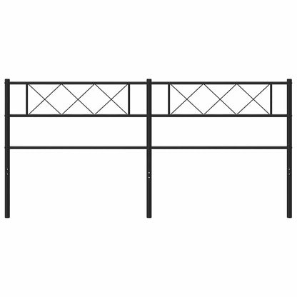 Sleek Black Metal Headboard - 193 cm for Modern Elegance