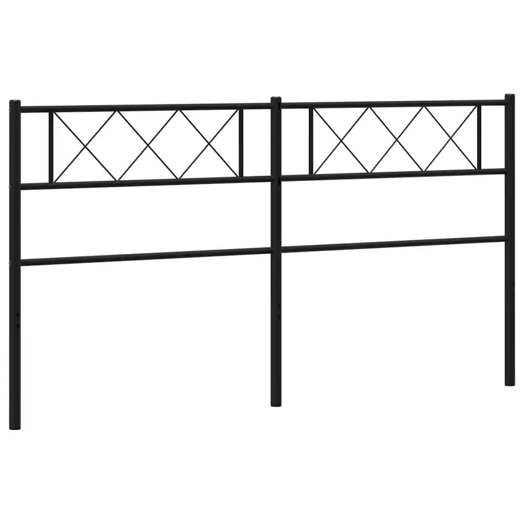 Sleek Black Metal Headboard - 193 cm for Modern Elegance