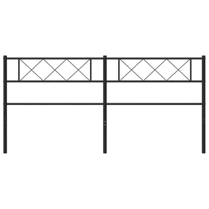 Metal Headboard Black 200 cm
