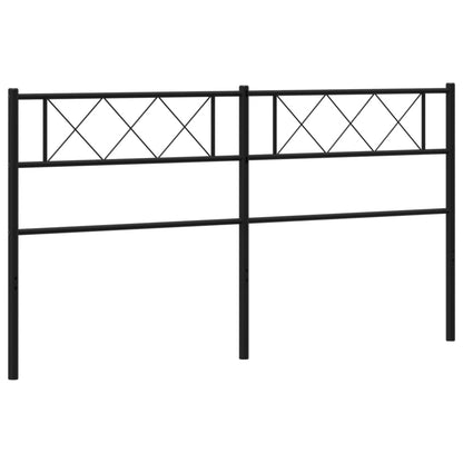 Metal Headboard Black 200 cm
