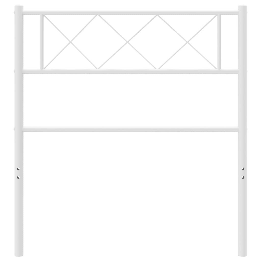 Elegant White Metal Headboard - 107 cm Bedroom Decor