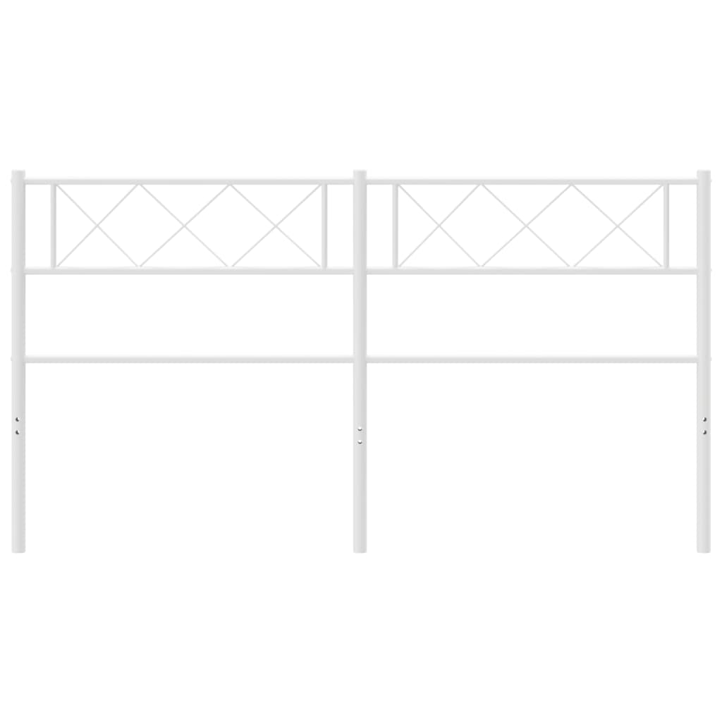 Sleek White Metal Headboard, 120 cm - Modern Bedroom Elegance