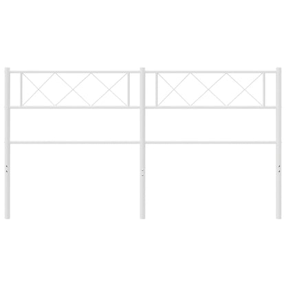Sleek White Metal Headboard, 120 cm - Modern Bedroom Elegance