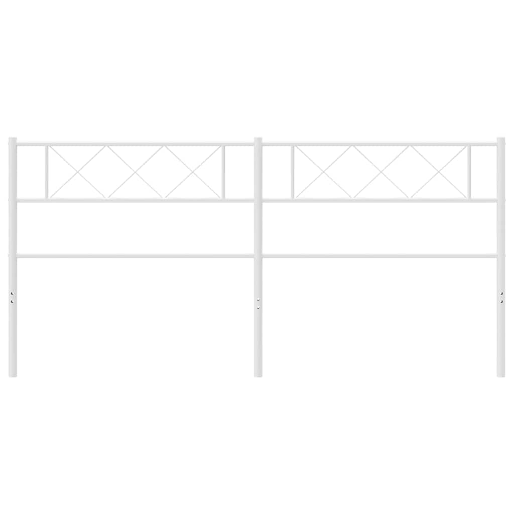 Elegant White Metal Headboard - 180 cm