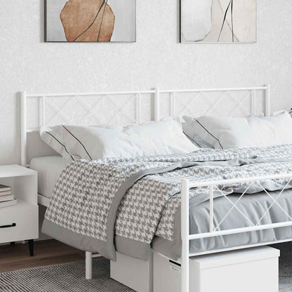 Elegant White Metal Headboard - 180 cm