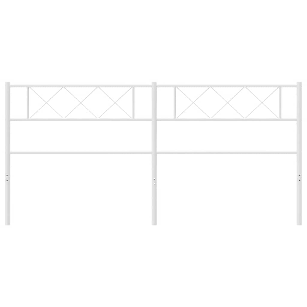 Elegant White Metal Headboard - 193 cm Modern Design