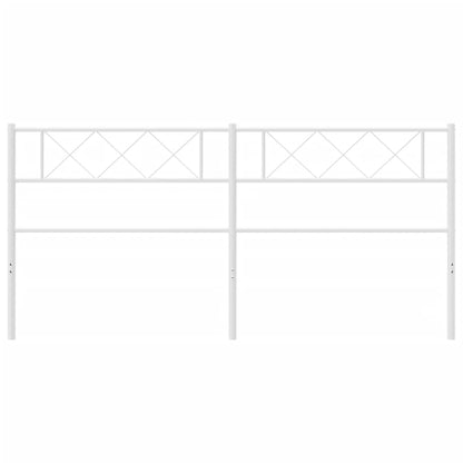 Elegant White Metal Headboard - 200 cm Sturdy and Stylish