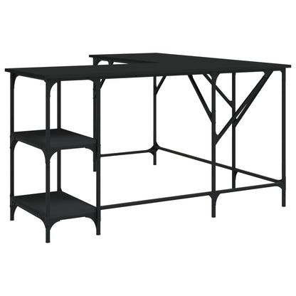 Black Engineered Wood Desk - 139x139x75 cm