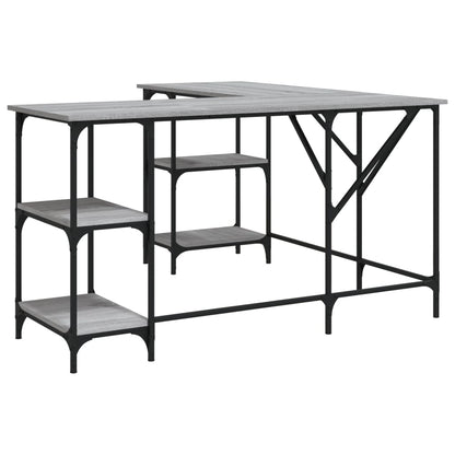 Grey Sonoma Engineered Wood Desk 139x139x75 cm