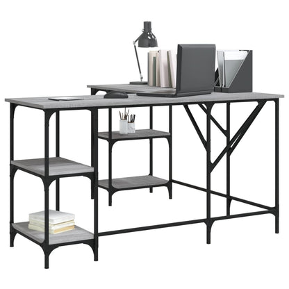 Grey Sonoma Engineered Wood Desk 139x139x75 cm