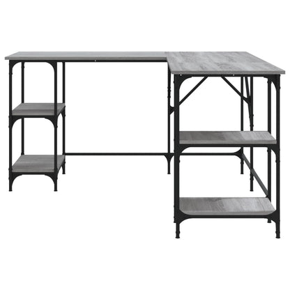 Grey Sonoma Engineered Wood Desk 139x139x75 cm