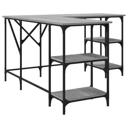 Grey Sonoma Engineered Wood Desk 139x139x75 cm
