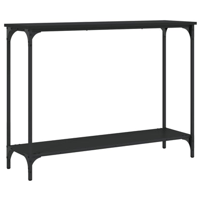 Sleek Black Console Table 101x30.5x75 cm in Engineered Wood