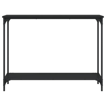Sleek Black Console Table 101x30.5x75 cm in Engineered Wood