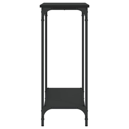 Sleek Black Console Table 101x30.5x75 cm in Engineered Wood