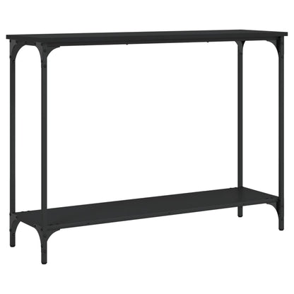 Sleek Black Console Table 101x30.5x75 cm in Engineered Wood