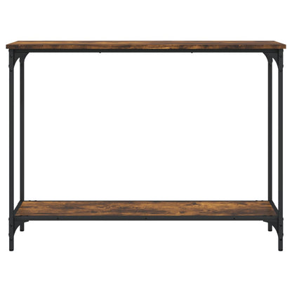 Smoked Oak Console Table - Engineered Wood, 101x30.5x75 cm