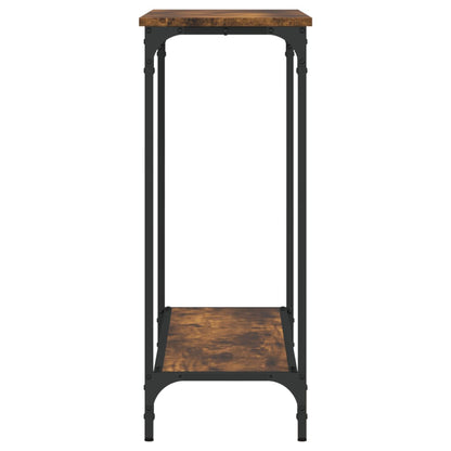 Smoked Oak Console Table - Engineered Wood, 101x30.5x75 cm