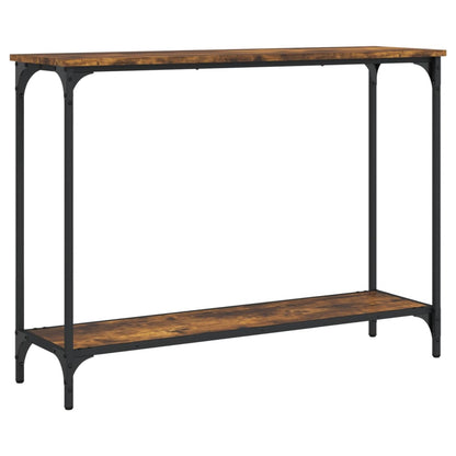 Smoked Oak Console Table - Engineered Wood, 101x30.5x75 cm