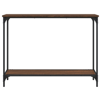 Brown Oak Console Table, Engineered Wood, 101x30.5x75 cm