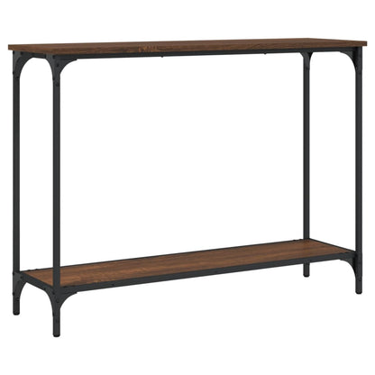 Brown Oak Console Table, Engineered Wood, 101x30.5x75 cm