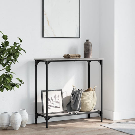 Grey Sonoma Console Table 75x30.5x75 cm - Engineered Wood