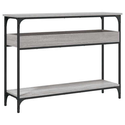 Grey Sonoma Console Table with Shelf - 100x29x75cm Engineered Wood