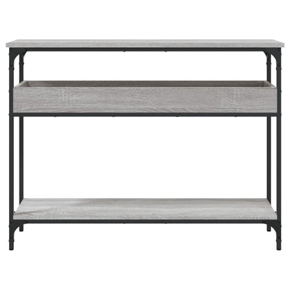 Grey Sonoma Console Table with Shelf - 100x29x75cm Engineered Wood