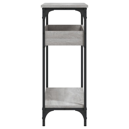 Grey Sonoma Console Table with Shelf - 100x29x75cm Engineered Wood