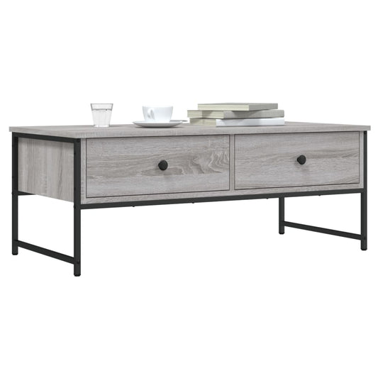 Coffee Table Grey Sonoma 101x49x39.5 cm Engineered Wood