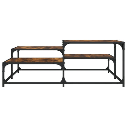 Coffee Table Smoked Oak 107x107x40 cm Engineered Wood