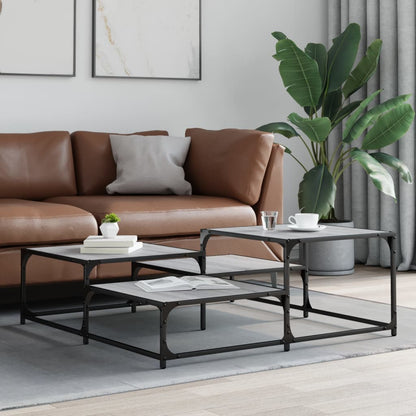 Coffee Table Grey Sonoma 107x107x40 cm Engineered Wood