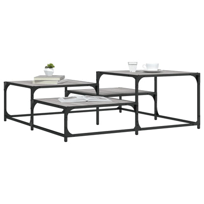 Coffee Table Grey Sonoma 107x107x40 cm Engineered Wood