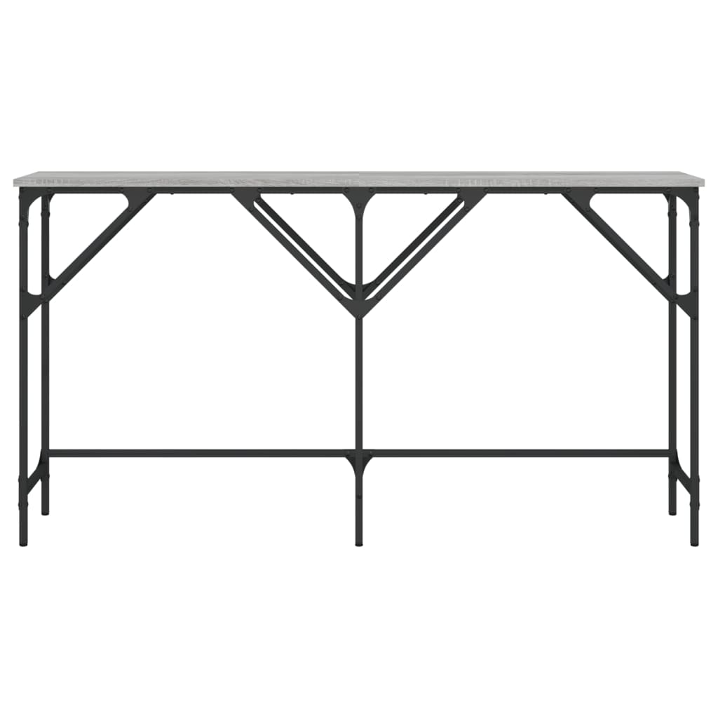 Grey Sonoma Console Table 140x29x75 cm – Engineered Wood Design