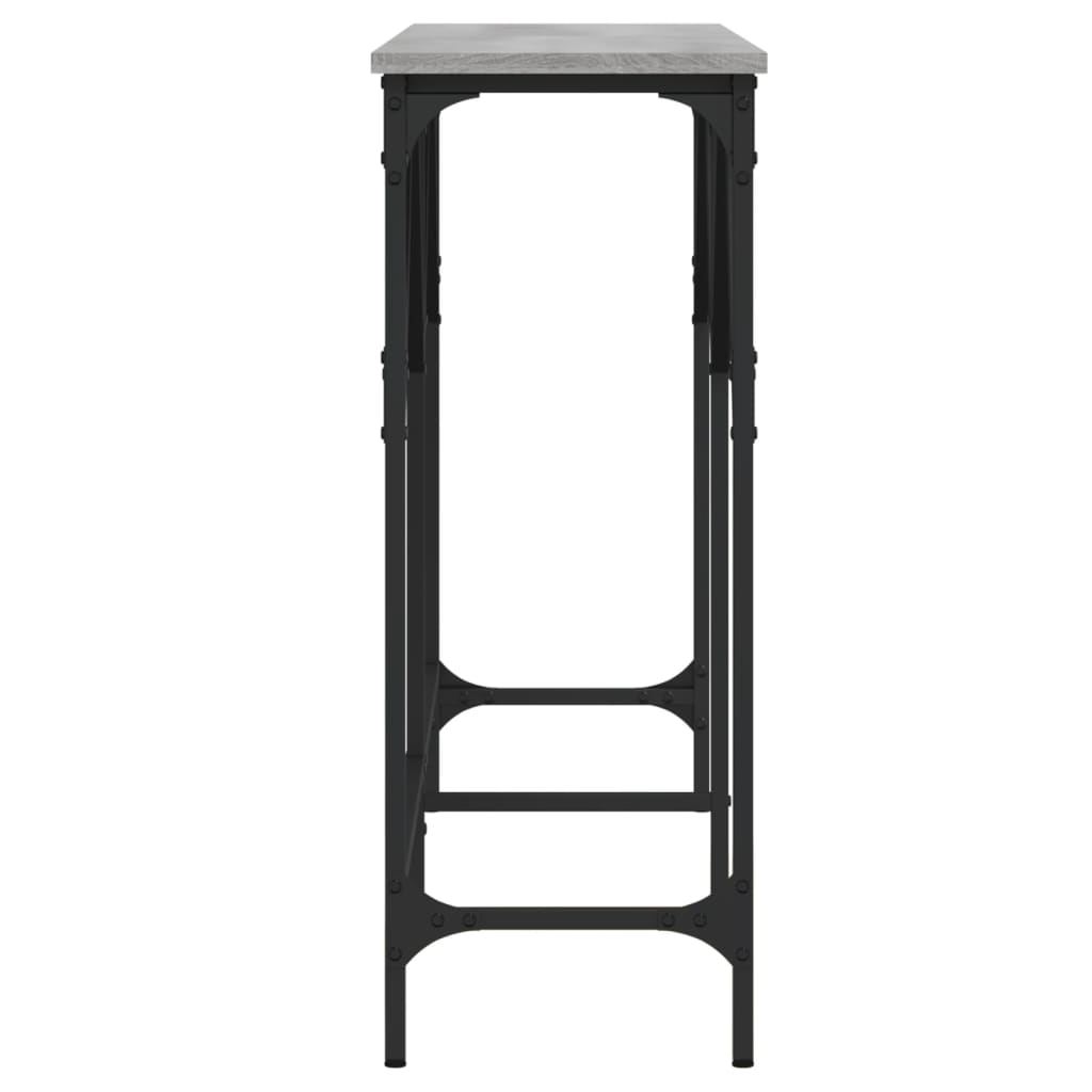 Grey Sonoma Console Table 140x29x75 cm – Engineered Wood Design