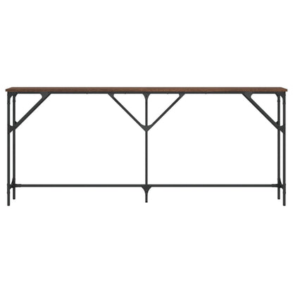 Brown Oak Console Table 180x23x75 cm | Engineered Wood