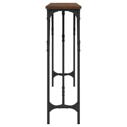 Brown Oak Console Table 180x23x75 cm | Engineered Wood