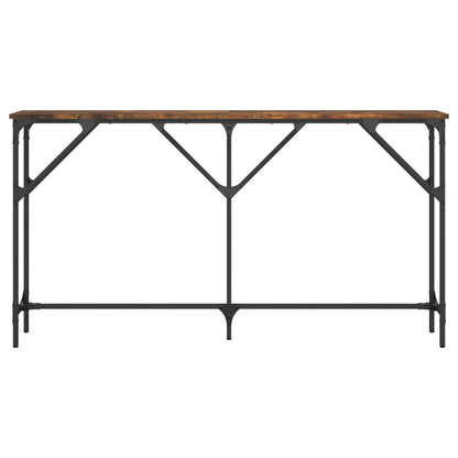 Smoked Oak Console Table 140cm - Engineered Wood Elegance