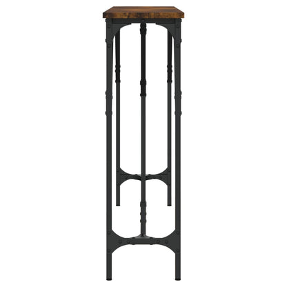 Smoked Oak Console Table 140cm - Engineered Wood Elegance